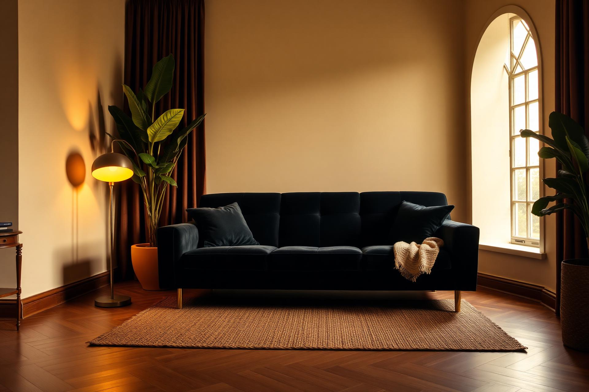 Living room styled with a Next Sofa Furniture sofa, accent chair and side table